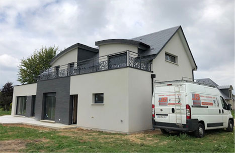 Réalisation de gardes corps pour une maison contemporaine à Rouen